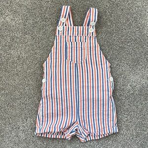 Baby Boden 6-12mo striped overalls